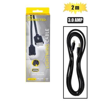 Usb cable lightning 3.0 amp 2m