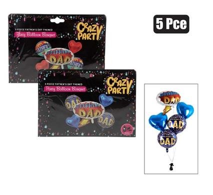 Balloon helium 5pcs father's day asstd
