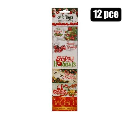 Xmas stationery gift tag 12pc