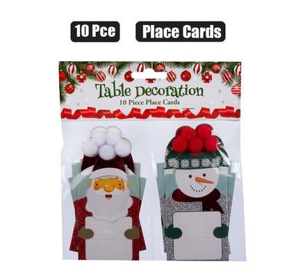 Xmas table decor place cards 10pc