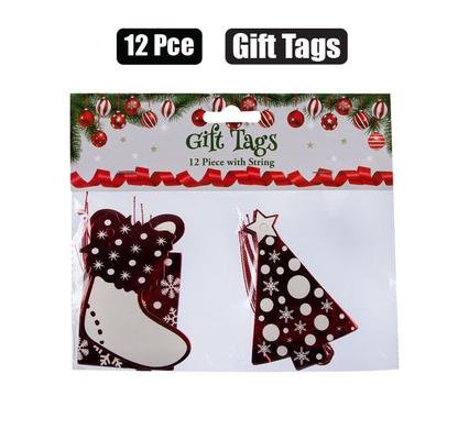 Xmas stationery gift tag 12pc