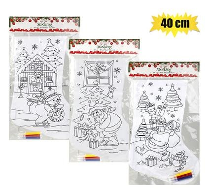 Xmas stocking craft colour in 40cm