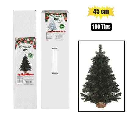 Xmas tree 45cm wooden stand (100 tips)