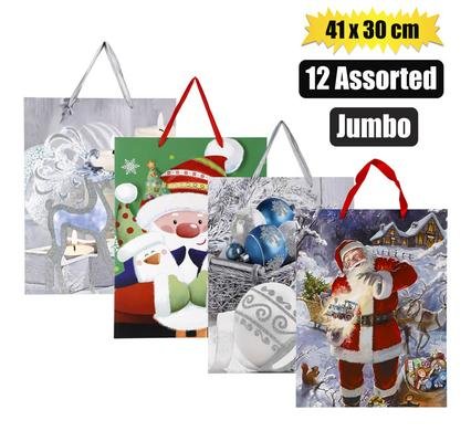 Xmas stationery gift bag jumbo 41x30cm