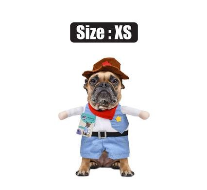 Pet dog novelty clothing sheriff-xs