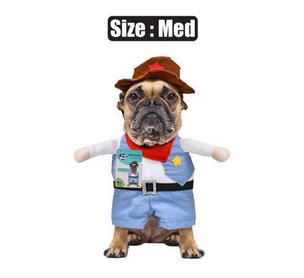 Pet dog novelty clothing sheriff med