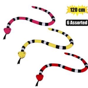 Plush snake asstd 120cm