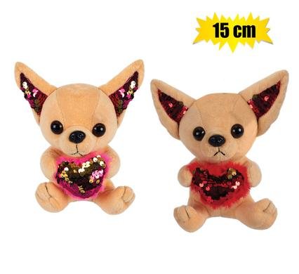 Plush dog chihuahua 15cm love