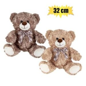 Plush bear with ribbon 32cm asstd