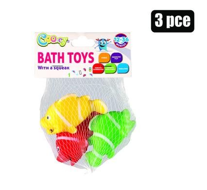 Baby bath bud vinyl fish squeak 3pc