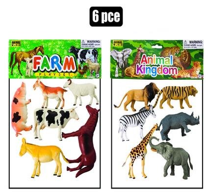 Animals farm/wild 6pc asstd