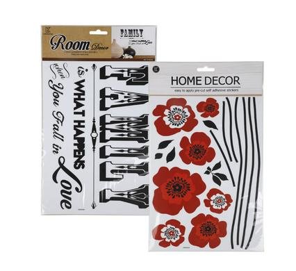 Stickers room decor words/flowers