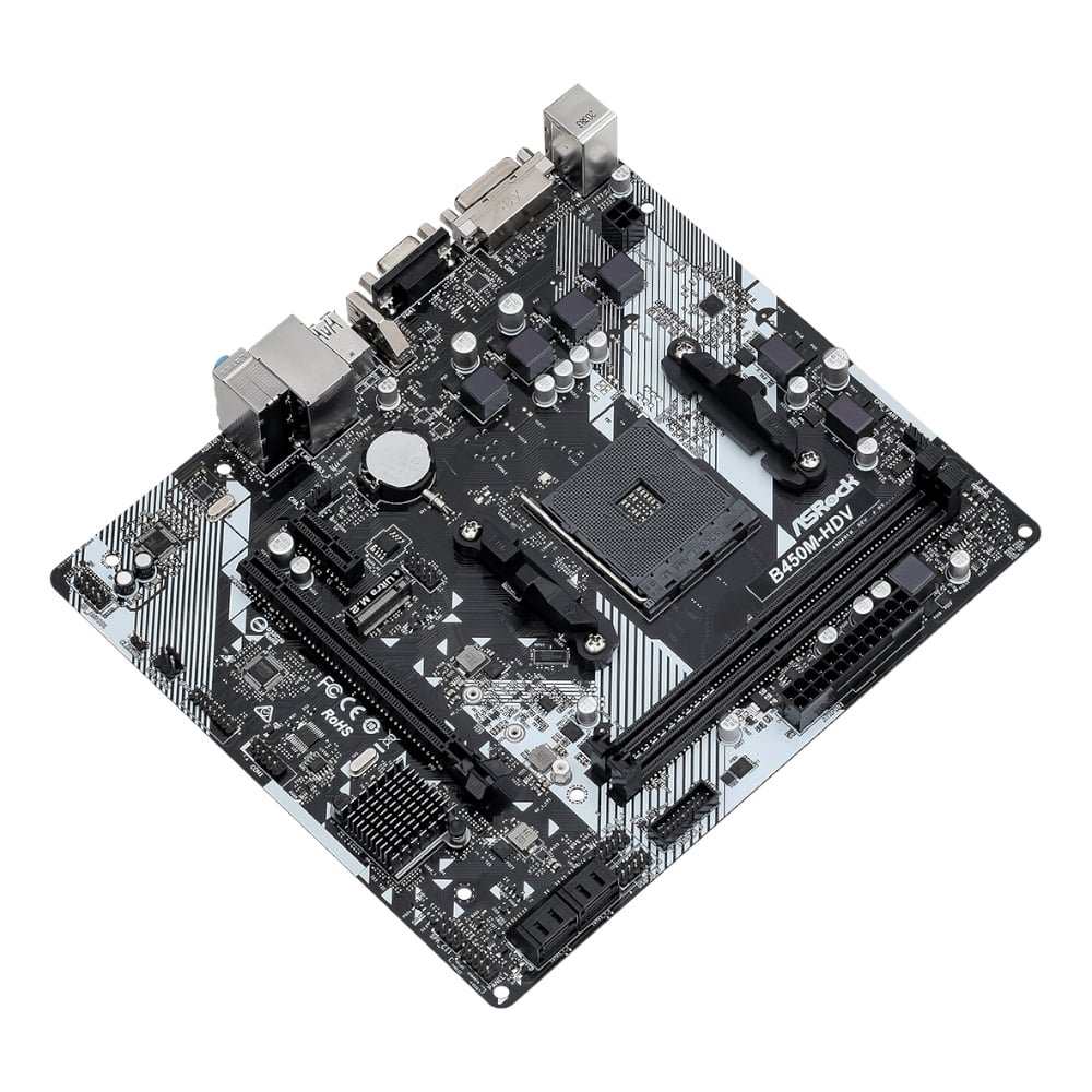 ASRock B450M-HDV R4.0 AMD AM4 m-ATX Motherboard - Image 3