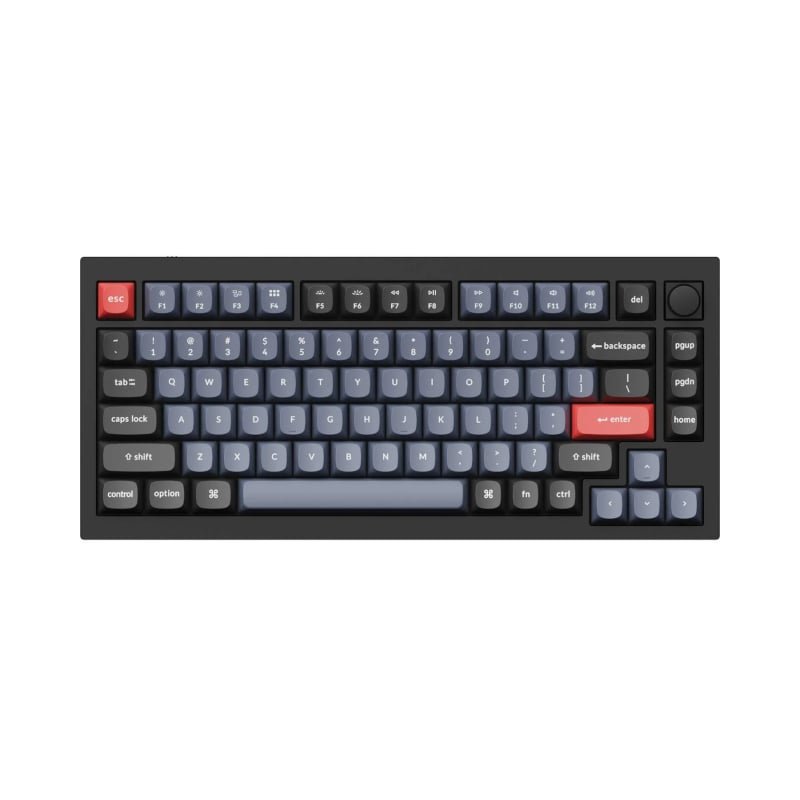 Keychron Q1 75% Red G Pro Switches Aluminium RGB Wired Keyboard - Black - Image 2