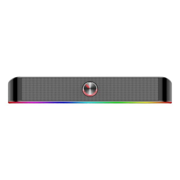 REDRAGON 2.0 Sound Bar ADIEMUS 2 x 3W RGB USB|Aux PC Gaming Speaker - Black - Image 2