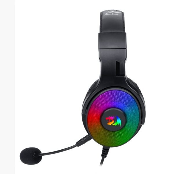 REDRAGON Over-Ear PANDORA USB (Power Only)|Aux (Mic and Headset) RGB Gaming Headset - Black - Image 2