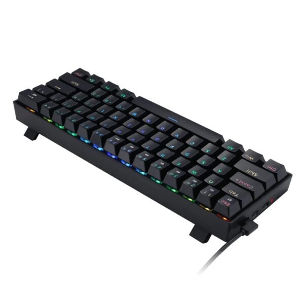 REDRAGON DRACONIC PRO Mechanical 61 Key|Bluetooth 5.0|RGB 9 Colour Modes|Rechargable Battery|Type-C Charging Cable Gaming Keyboard - Black - Image 3