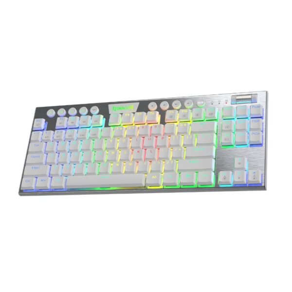 REDRAGON HORUS 87KEY RGB LED SUPER-SLIM ALU FRAME - White - Image 2